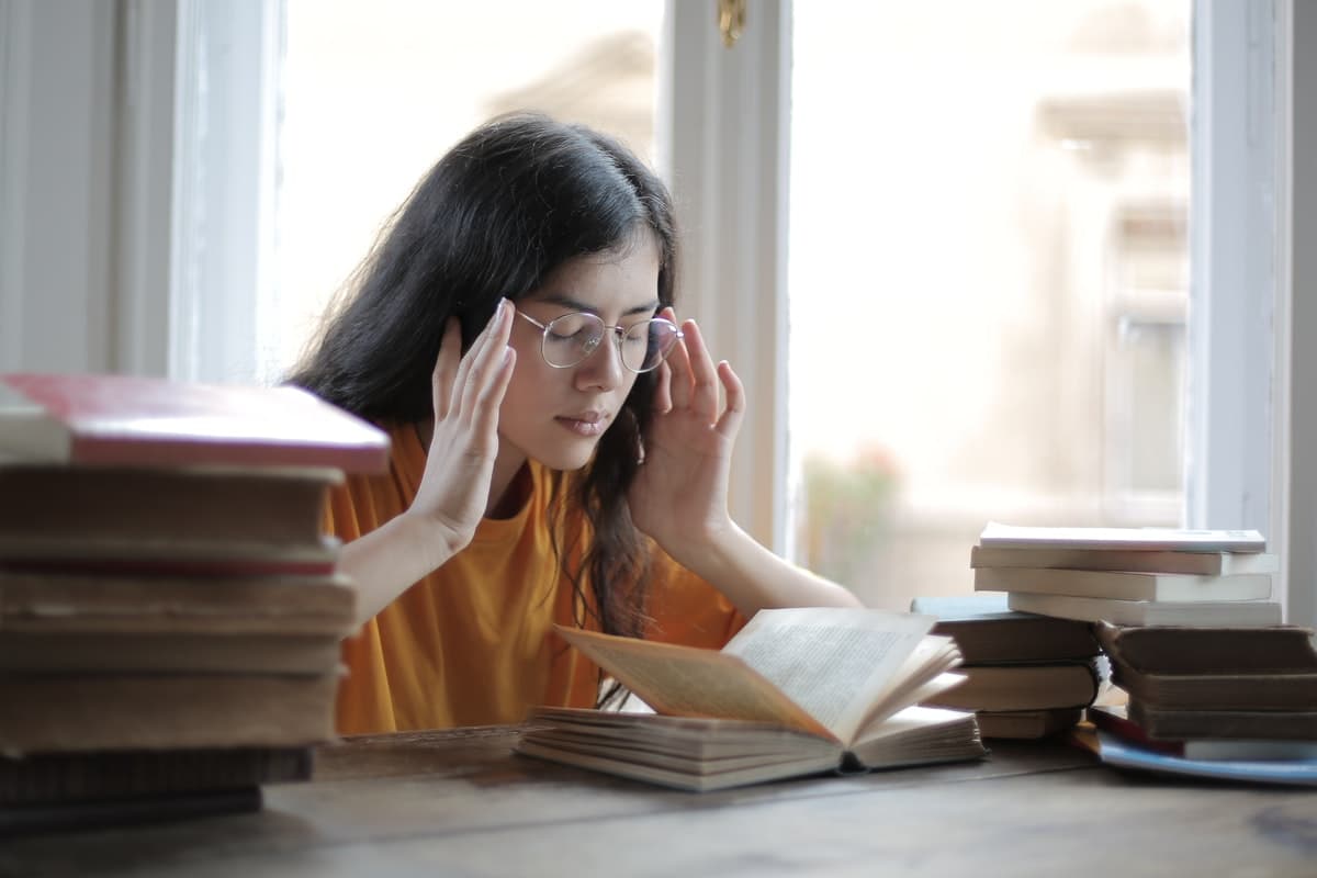 Woman with glasses